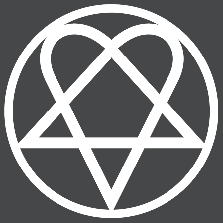 HIM Heartagram Sticker | Worldwide Post | Range Of Sticker Colours