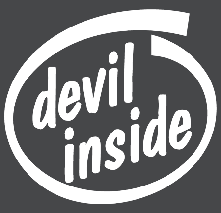 Devil Inside Logo Unleash Devil Inside You Cartoonish Typographic